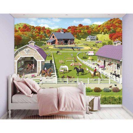 Walltastic Horse and Pony Stables Wall Mural