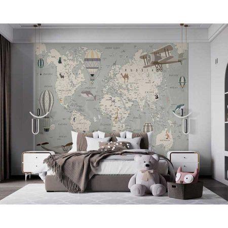 Walltastic Map of the World Wall Mural