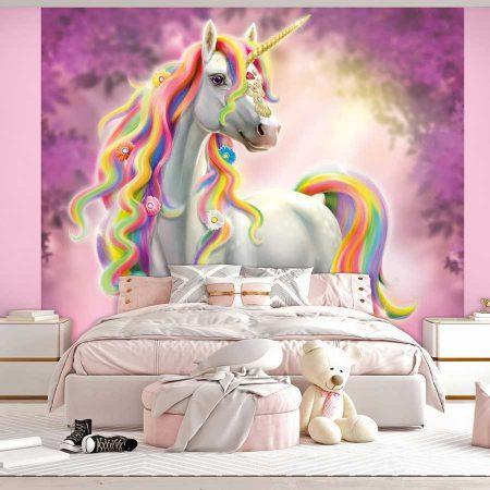 walltastic gemstone unicorn wall mural