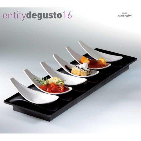 Mebel Entity 16D Tasting Spoons x 6 on Rectangular Tray