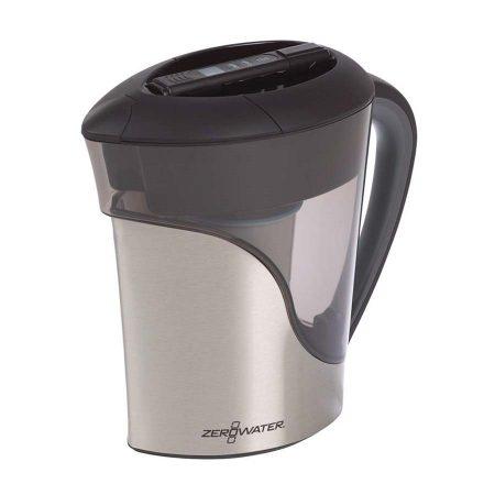 ZeroWater 11 Cup Ready Pour Pitcher Stainless Steel